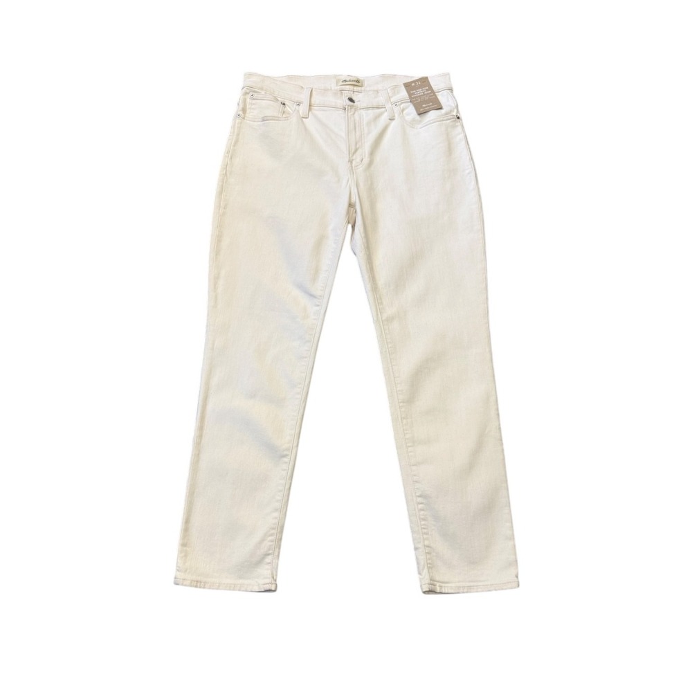 Madewell Mid-Rise Perfect Vintage Jean Off-White Tapered Size 12 31 NWT NO659